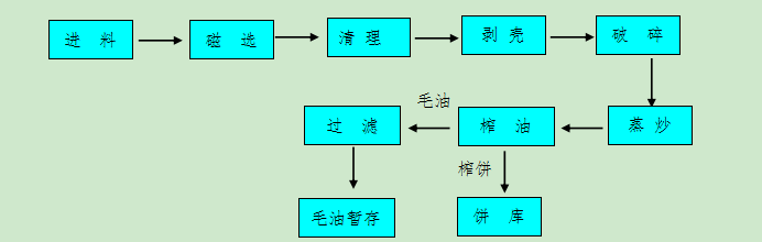 茶籽油壓榨工藝流程